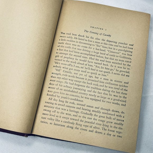 The Coming of Cassidy by Clarence E. Mulford Grosset Antique War Time Book - Picture 11 of 14